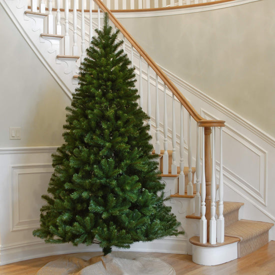National Tree Company artificial tree — 7.5 ft unlit North Valley spruce with stand