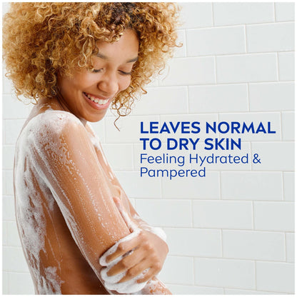 NIVEA body wash with cocoa and shea butter, enriched with provitamin B5 and vitamin E, 20 fl oz bottle