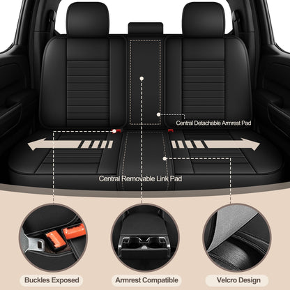 Vehicle seat cover — AOMSAZTO waterproof faux leather for Kia Seltos 2021-2026.