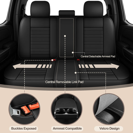 Vehicle seat cover — AOMSAZTO waterproof faux leather for Kia Seltos 2021-2026.