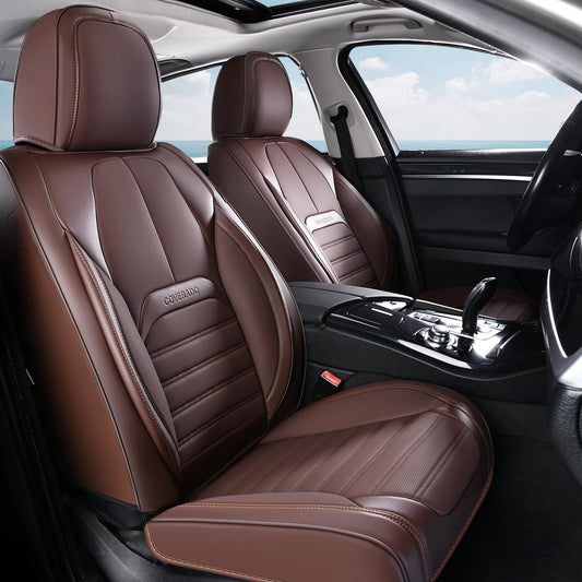 Coverado seat covers - waterproof nappa leather car seat cover for front seats