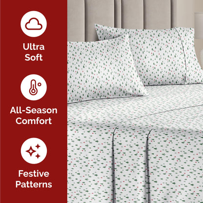 BED_LINEN_SET — Deep pocket Christmas sheet set by CGK Linens