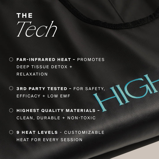 HigherDOSE sauna blanket — low EMF portable infrared sauna for home spa experience