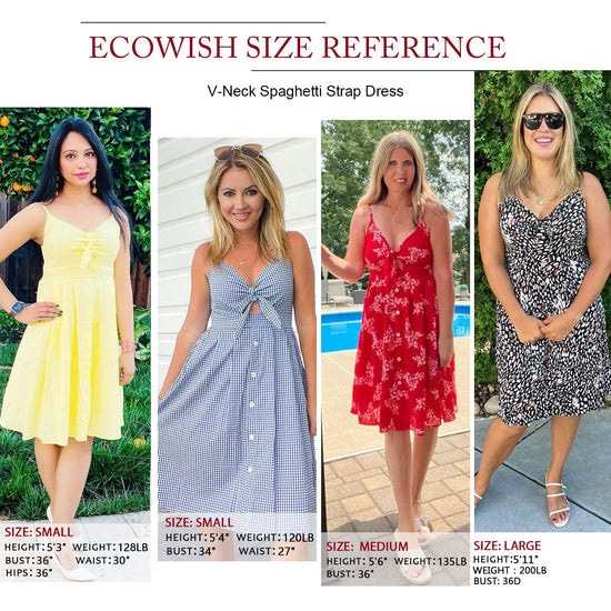 ECOWISH dress with tie front and backless design