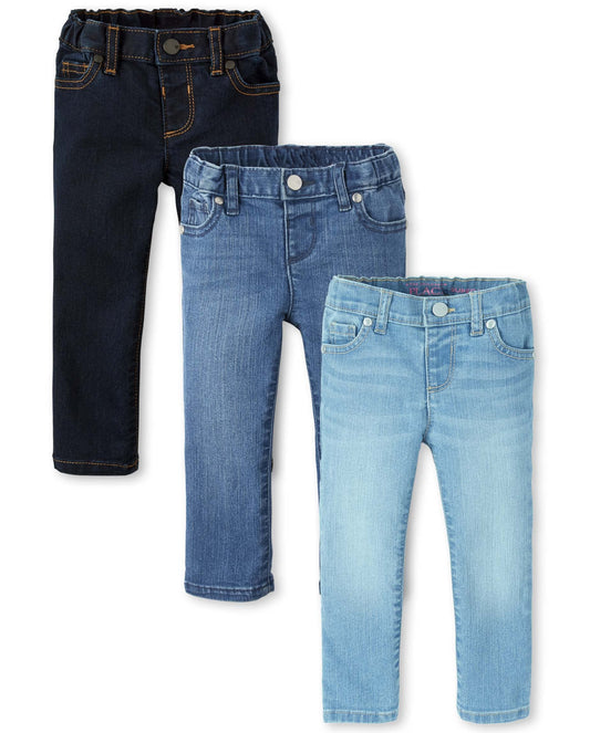 The Children's Place girls super skinny jeans - victory blue wash, size 4