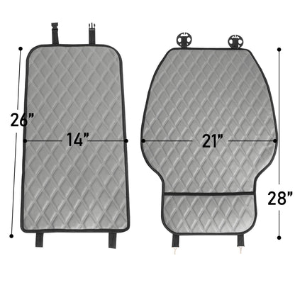 FH Group car seat cover — Faux leather with front pockets, airbag compatible