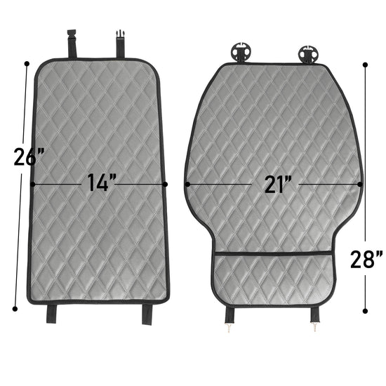 FH Group vehicle seat cover — Faux leather single front seat with pockets and airbag compatibility