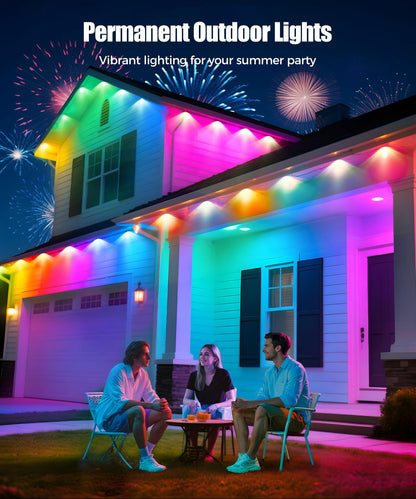 POOFZY string light — RGBIC smart outdoor decor with app control and 50 scene modes