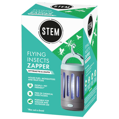 STEM electric fly and mosquito trap — includes micro-USB charging cable and cleaning brush