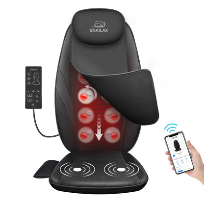 Snailax back massager — soothing heat for deep tissue relief at home or office