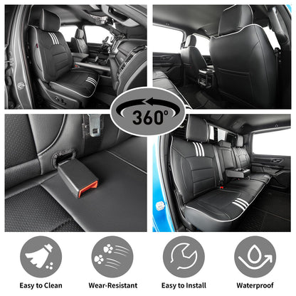 EKR Ram 1500 seat covers — Custom fit waterproof faux leather for trucks