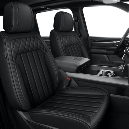AOMSAZTO vehicle seat cover set for Dodge RAM 2002-2025 5 seat truck crew cab with curved bench