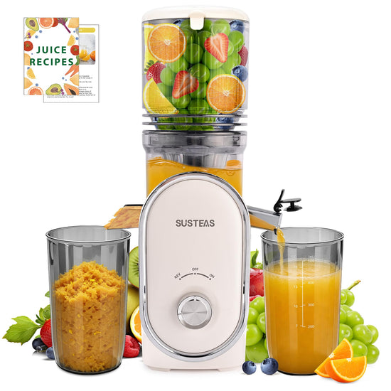 SUSTEAS juicer - compact design for easy storage and portability.