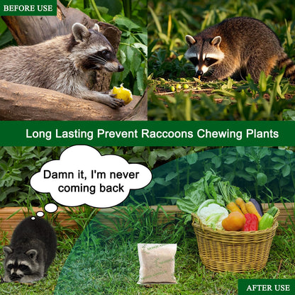 Natural raccoon repellent granules — eco-friendly and non-toxic formula with oils