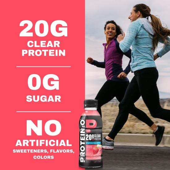 Protein2o protein drink — Liquid clear whey protein isolate with electrolytes, 20g protein, vitamins B5, B6, post-workout recovery