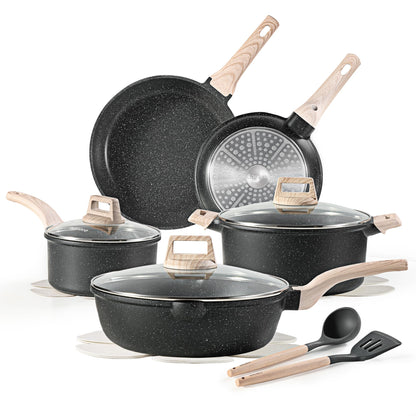 CAROTE cookware set — nonstick design for easy cooking and cleaning