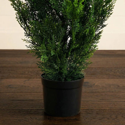 Nearly Natural artificial tree — 4ft faux cedar with nursery planter and UV resistance