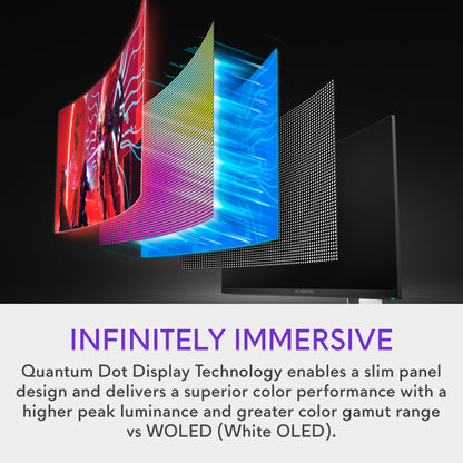 Alienware AW3423DW monitor — curved 34.18 inch Quantum Dot-OLED display at 175Hz