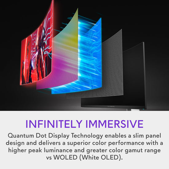 Alienware AW3423DW monitor — curved 34.18 inch Quantum Dot-OLED display at 175Hz