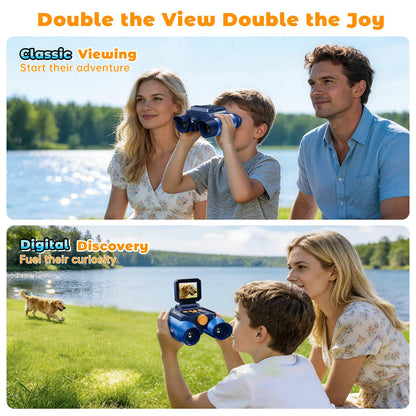 Binoculars for Kids with Night Vision - 48MP FHD Digital Camera Binoculars STEM Toy with 2.4" IPS Screen, 10X Optical Zoom, Rechargeable for 4-12 Years Boys & Girls Birthday Gift Outdoor Bird Watching