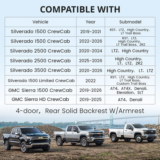 EKR Silverado seat covers - Custom fit faux leather for 2019-2026 Chevrolet Silverado 1500/2500/3500
