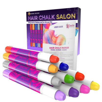 Desire Deluxe hair coloring agent — 10 washable color pens for kids and teens
