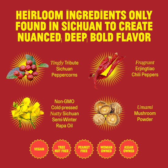 Sauce — Sichuan chili crisp bundle with three spicy vegan options
