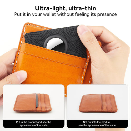 GOCII portable electronic device cover — Ultra thin AirTag wallet holder 2 pack