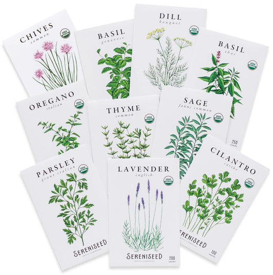 Plant seed — Sereniseed certified organic herb seed collection