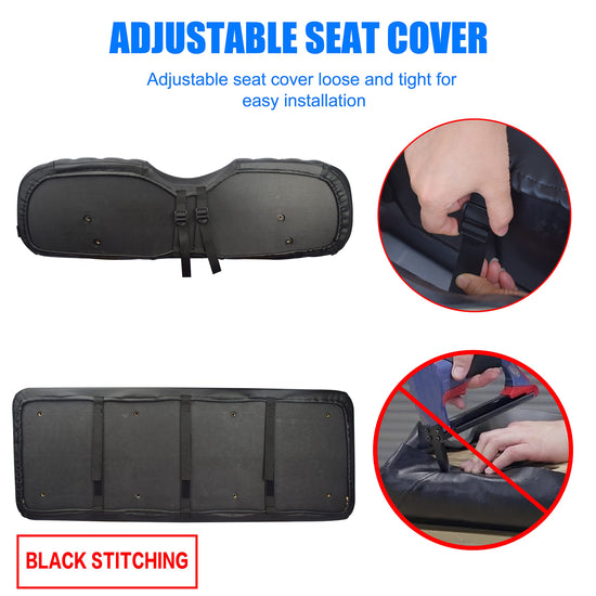 NOKINS Golf cart seat cover — No staples required with black stitching