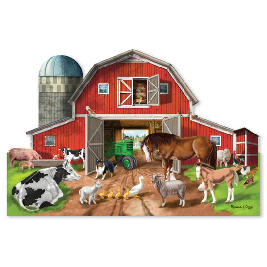 Melissa & Doug puzzle — barn shaped floor design