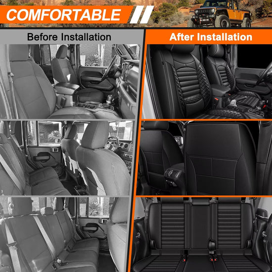 Vehicle seat cover — Custom fit leather for Jeep Gladiator 2020-2026