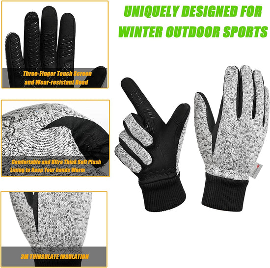 MOREOK sport activity glove - 10°F 3M Thinsulate warm touch screen design for winter use