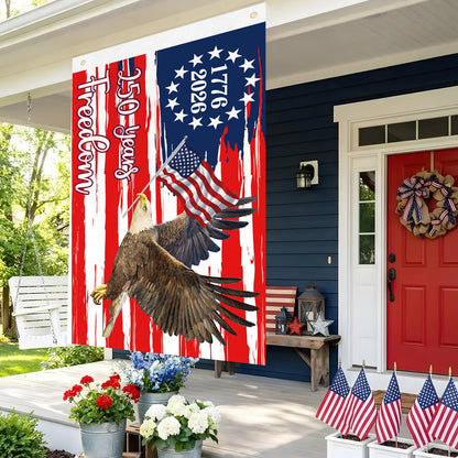 250 Anniversary USA Flag 3x5 Outdoor American Flag Double Sided 3-Ply 1776-2026 250 Years of Freedom Patriotic Flags Banner for 4th of July Memorial Independence Veterans Labor Armed Forces