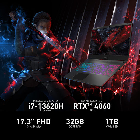 Notebook computer — Msi Katana A17 with Ryzen and NVIDIA Geforce RTX 3060