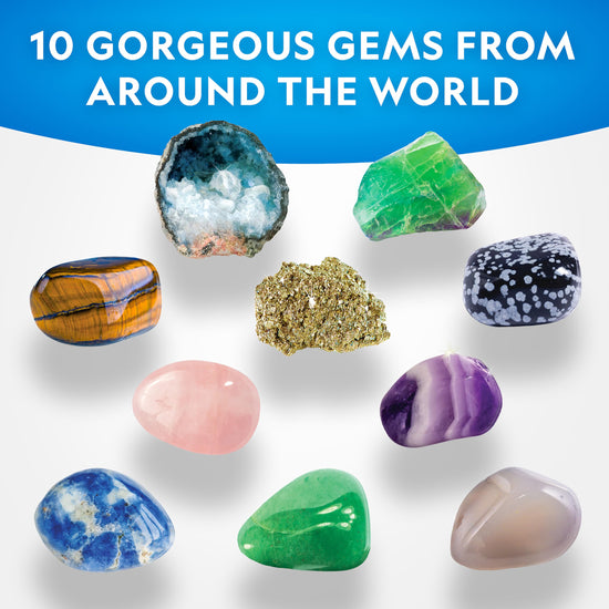 National Geographic science fundamentals kit — geology gift set with geodes and gemstones dig activities