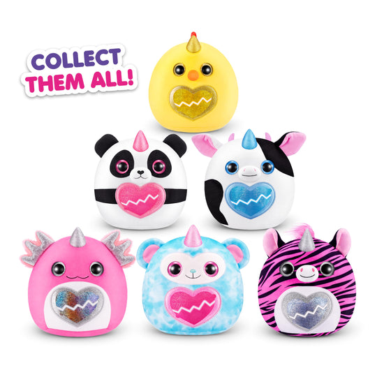 Toy figure — Rainbocorns Eggzania plush surprise with animal soft toy by ZURU