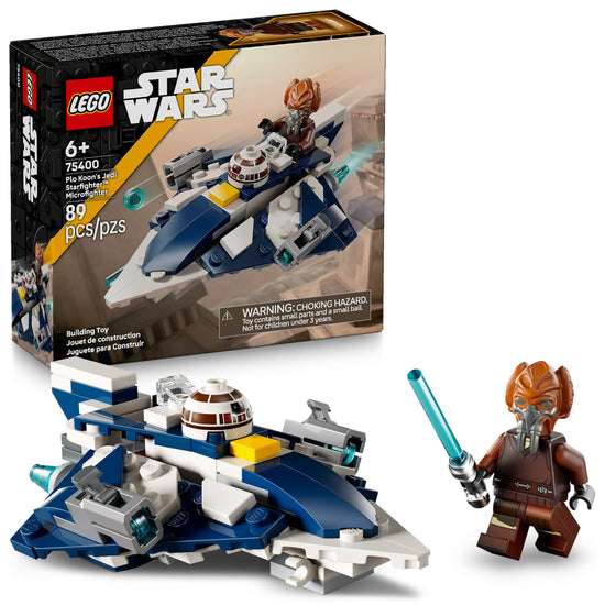 LEGO Star Wars Plo Koon’s Jedi Starfighter Microfighter - Building toy for kids 6+