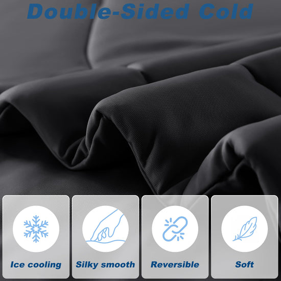 Cooling comforter — double-sided cold tech fabric for hot sleepers