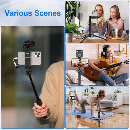Camera support — ULANZI ST-02S aluminum phone tripod mount with cold shoe mount