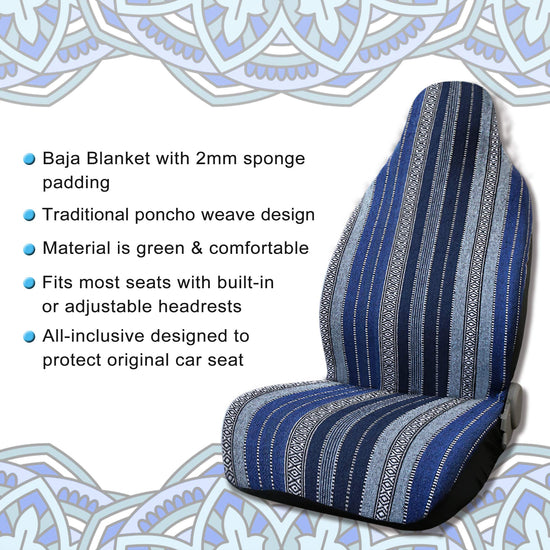 uxcell universal baja seat cover - durable bucket seat cover in navy blue