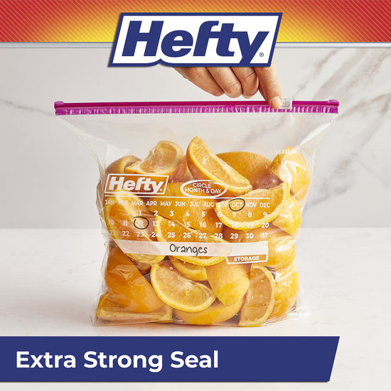 Hefty storage bags — gallon size, 120 count