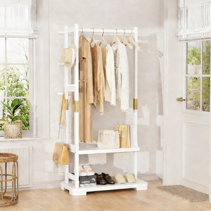 Solid Wood Clothes Rack