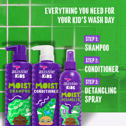 Aussie Kids hair care bundle set - shampoo, conditioner and detangler spray