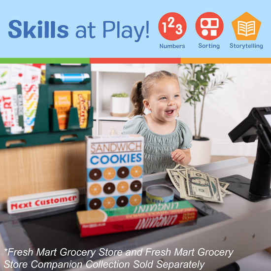 Melissa & Doug Fresh Mart Companion Set — grocery store pretend play accessories