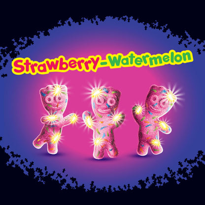 SOUR PATCH KIDS — Glow ups strawberry-watermelon gummy candy in bulk bags 12-3.08 oz bags.