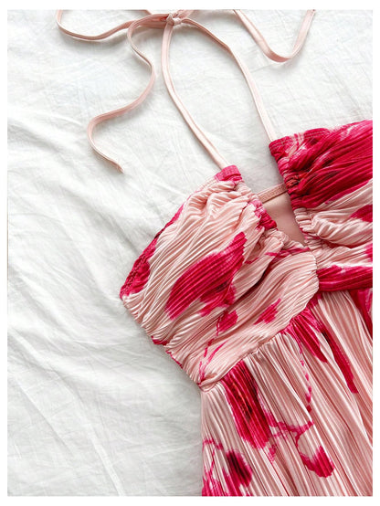 Soly Hux dress — Tie dye halter backless summer cami dress