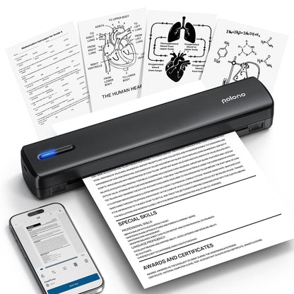 POLONO portable printer - wireless thermal printer for travel and mobile use