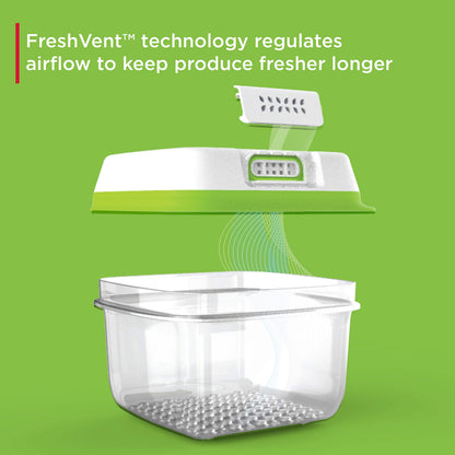Rubbermaid FreshWorks produce storage container — medium size design for freshness retention