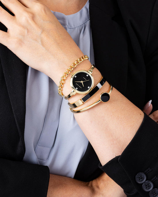Anne Klein women's bangle watch with bracelet set